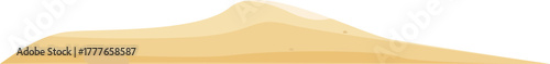 Sand dune desert landscape illustration with arid environment