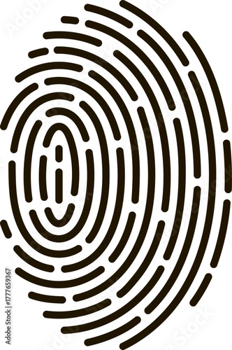 Fingerprint icon representing biometrics, identity, and security