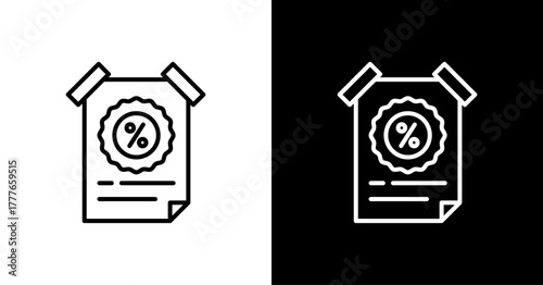 Poster  White Icon Set Design