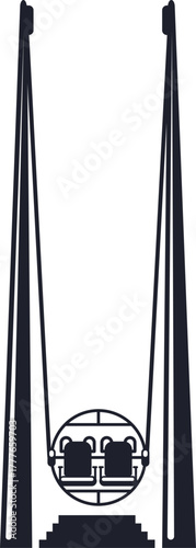 Amusement park slingshot ride offering extreme thrilling fun