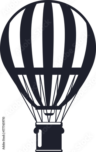Hot air balloon flying adventure graphic vector concept