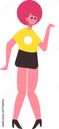 Stylish woman character illustrating modern fashion and individuality