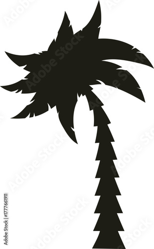 Palm tree silhouette vector design providing tropical summer vibe