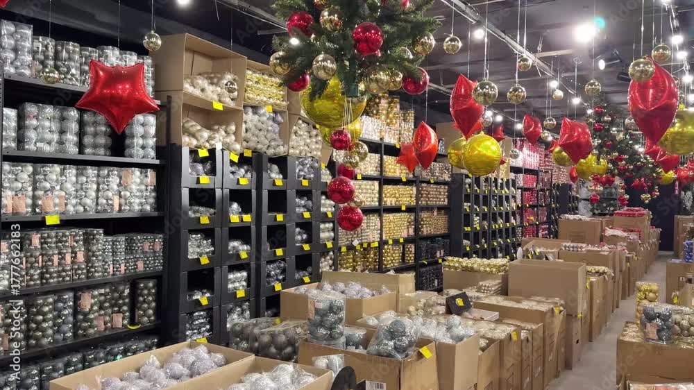 christmas decorations and ornaments selling