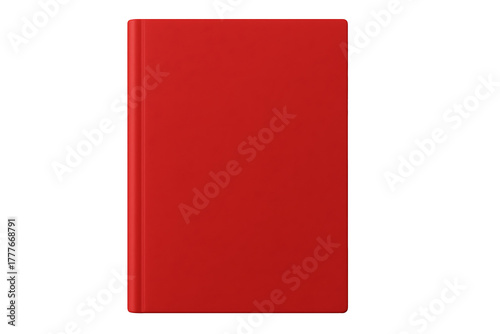 Red cover book isolated on transparent background