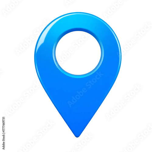 Free Download Blue map marker icon isolated on transparent background - GFXLoad