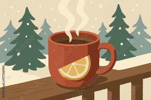 Vector icon serenity no punctuation bubbles winter tea style geometric cyrillic any