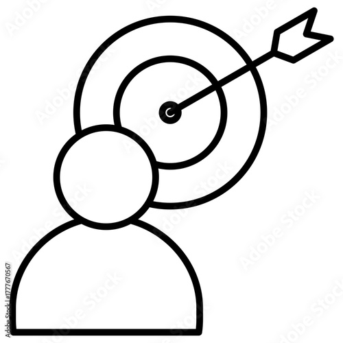 Target Market Outline Icon