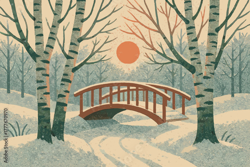 Layout vector bridge letters snowy product no geometric icon marks clean emojis