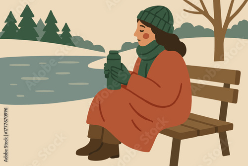 Vector product tools winter punctuation modern serenity icon clean no characters scene