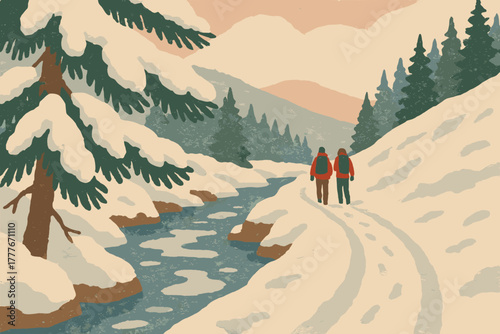 Snowy vector numbers emojis icon trail marks bubbles cyrillic layout winter punctuation