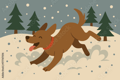 No labels snowy s text negative marks dog icon digital warm product