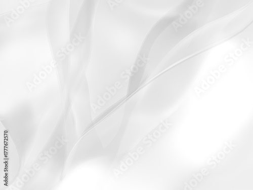 Light and smooth white glass fabric creating a flowing texture