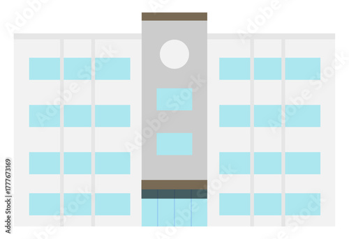 School building illustration.