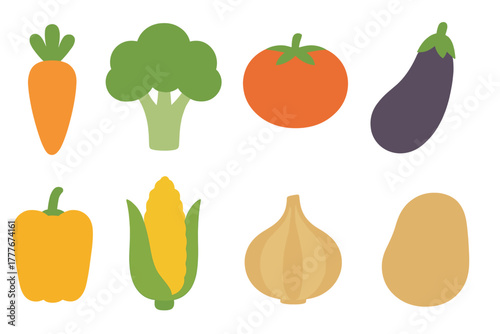 Variety of colorful vegetables displayed together for a healthy eating concept