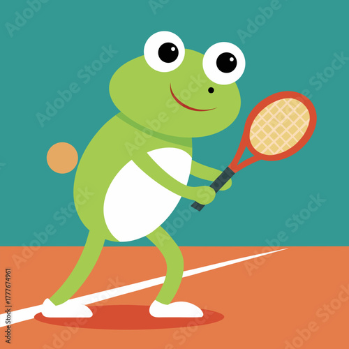 tennis player cartoon