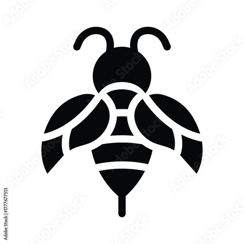 bee glyph icon illustration vector graphic.eps