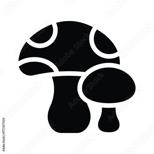 mushrooms glyph icon illustration vector graphic.eps
