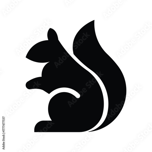 squirrel glyph icon illustration vector graphic.eps