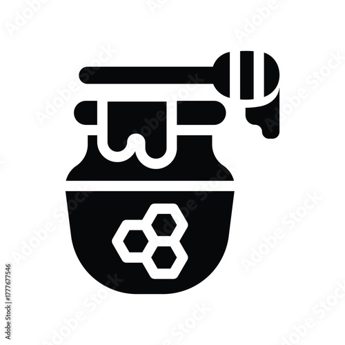 honey glyph icon illustration vector graphic.eps