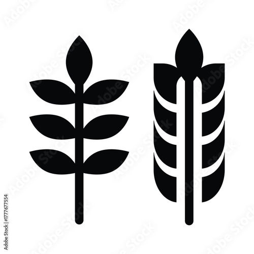  wheat glyph icon illustration vector graphic.eps