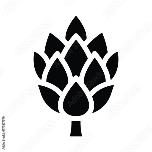 artichoke glyph icon illustration vector graphic.eps