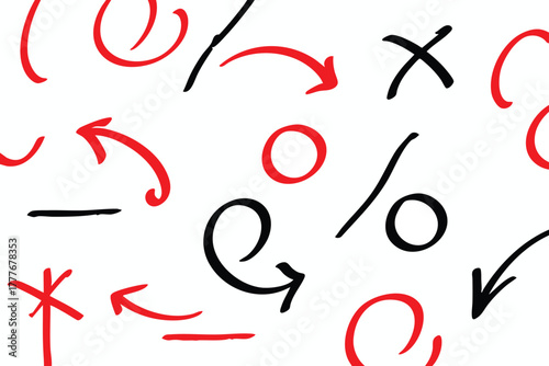 Abstract Red Cross Symbol Illustration on White Background for Creative Projects