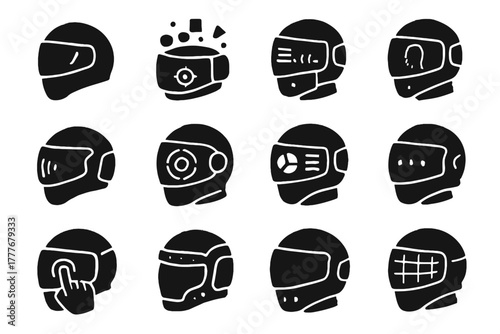 Floating wearable visor icon vector futuristic control glowing immersive dashboard helmet holographic