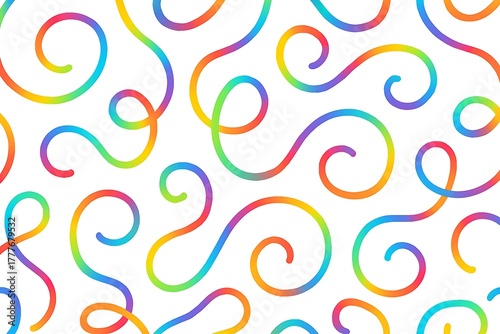 Colorful Abstract Curvy Line Pattern Background Vector