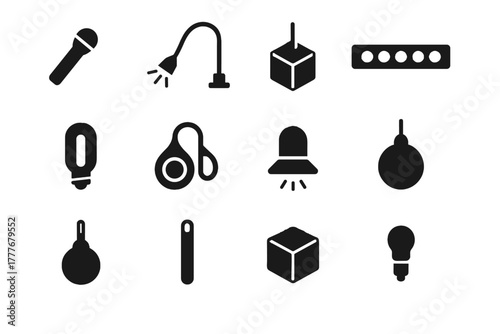 Nano module futuristic compact diode cube light vector tiny torch panel pendant