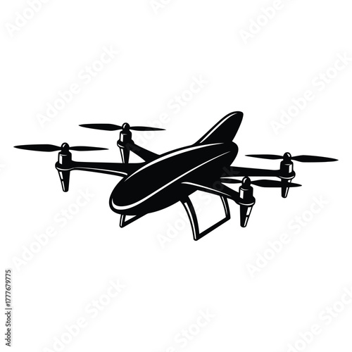 Silhouette of a drone