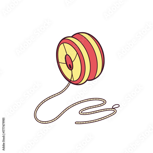 vector illustration of a yo-yo,