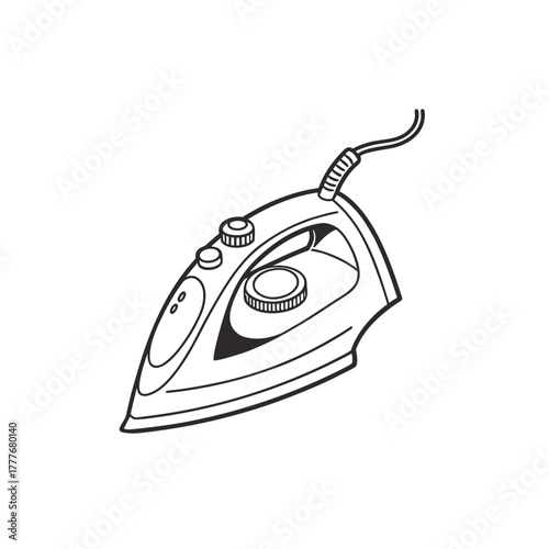 steam iron isolated on white
