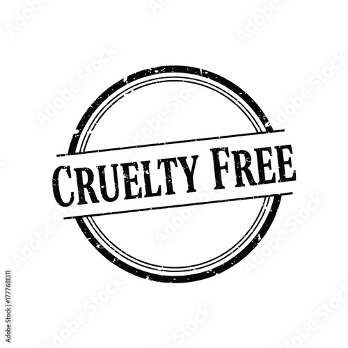 Cruelty Free Stamp Effect Isolated Vector Illustration