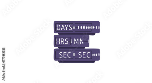 Modern digital countdown timer interface showcasing temporal progression in days hours minutes and seconds a sleek visual display