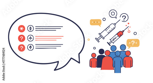 Public health discussion about vaccination benefits and potential questions among community members regarding disease prevention