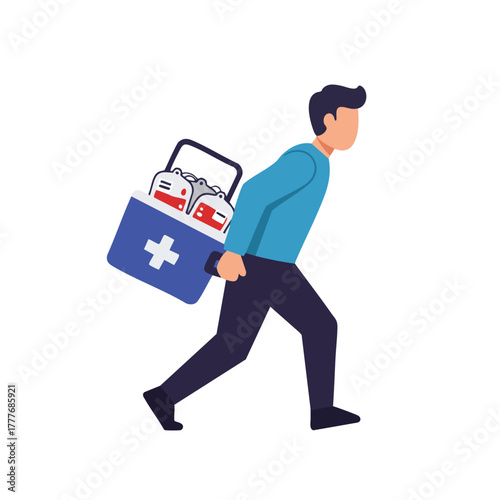 Swift movement of critical biological materials by a dedicated individual ensuring timely health support