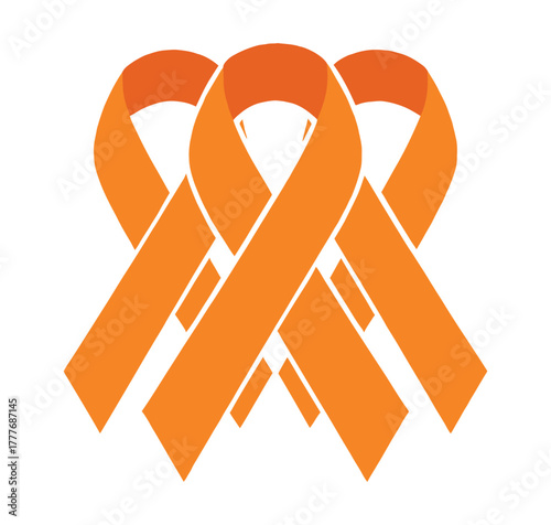 Triple Leukemia Awareness Ribbon Symbol