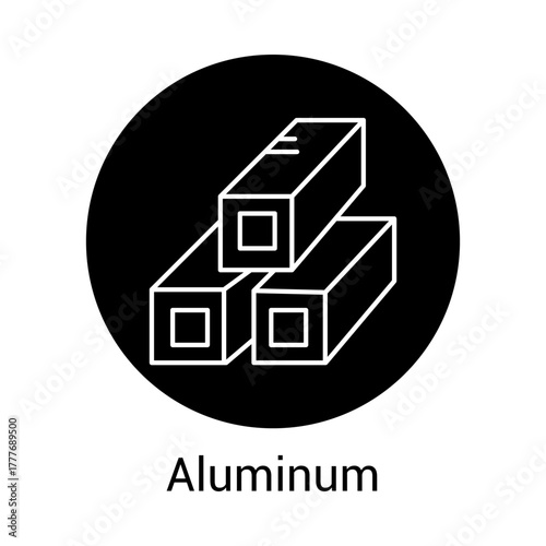 Aluminum Bar Extrusion Metal Material editable stroke