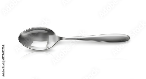 silver spoon with white base
