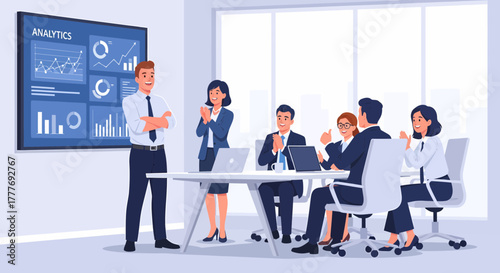 Successful Business Presentation Inspiring Team Collaboration And Appreciation