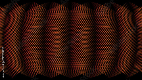 This is a vibrant, geometric composition that plays with symmetry, color, and optical illusion.