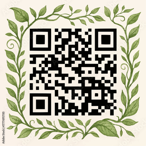 Black and white seamless QR code vector pattern design for data scan technology icon