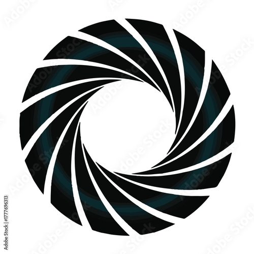 Abstract aperture iris diaphragm vector illustration