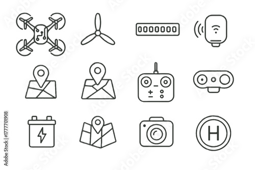 Map obstacle vector sensor racing motion gps autonomous icon drone controller lights