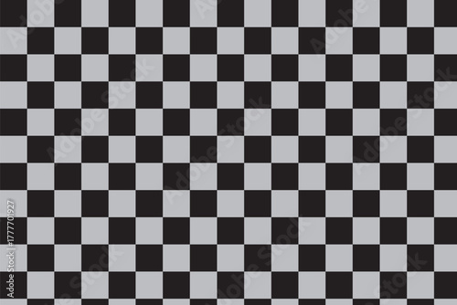Black and white checkered line seamless pattern repeating banners of racing flag stripe speed texture