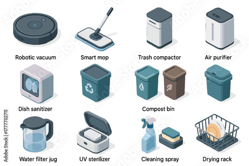 Rack sponge water sterilizer recycling smart jug filter icon vector cleaning