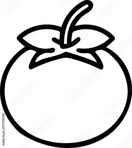 Simple tomato outline icon