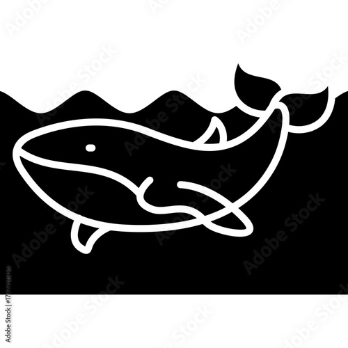 Whale Icon Vector Element