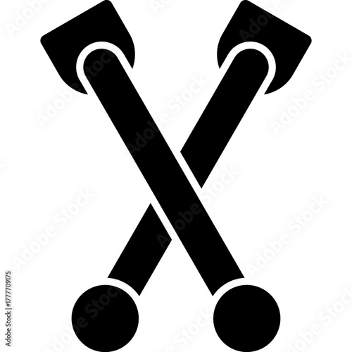 Oars Icon Vector Element